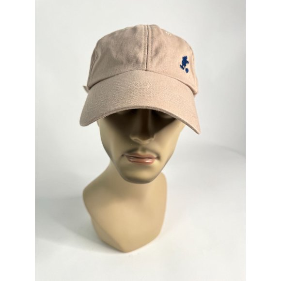 Disney Parks Embroidered Mickey Mouse Blue Icon Hat Cap Khaki Beige Adjustable - Picture 15 of 16